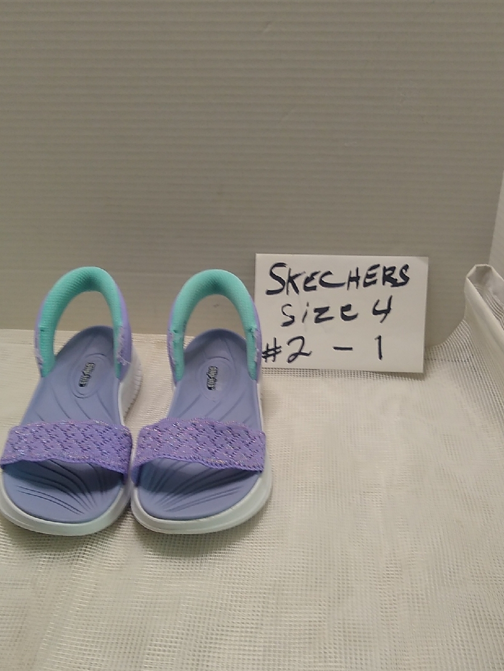 Skechers Kids Lavender and Mint Open-Toe Sandals